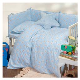 Melinen Mini Stars Βρεφικό Σεντόνι Λίκνου Βαμβακερό Γαλάζιο 85x110εκ.