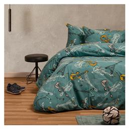 Melinen Σετ Μονά με Λάστιχο Petrol 170x260cm