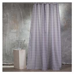 Melinen Stripes Κουρτίνα Μπάνιου Υφασμάτινη 180x200 cm Grey