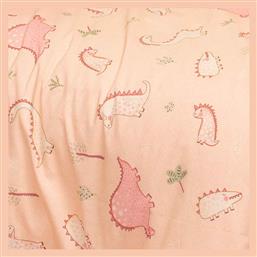 Melinen Zoo Girl Βρεφικό Σεντόνι Λίκνου Βαμβακερό Ροζ 85x110εκ.