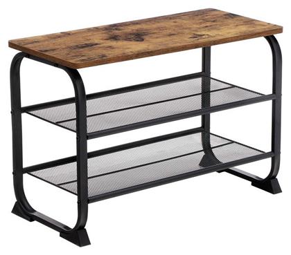 Μεταλλική με 2 Ράφια Μαύρη 66x30x45cm LMR32BX