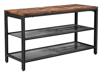 Μεταλλική με 2 Ράφια Μαύρη 80x30x44.5cm LBS74X