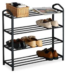 Μεταλλική Ramon με 4 Ράφια Μαύρο 62x20x62cm 085-000014