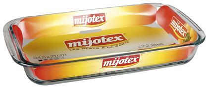 Mijotex Ορθογώνιο Πυρίμαχο Σκεύος Γυάλινο 2900ml