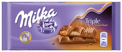 Milka Triple Σοκολάτα Γάλακτος Caramel 90gr από το Panora