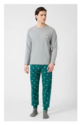 Minerva Bulldog Χειμερινή Ανδρική Πιτζάμα Βαμβακερή