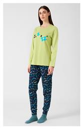 Minerva Χειμερινό Γυναικείο Σετ Πιτζάμας Βαμβακερό