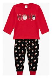 Minerva Παιδική Πιτζάμα Χειμωνιάτικη κόκκινο XMAS HOHOHO!