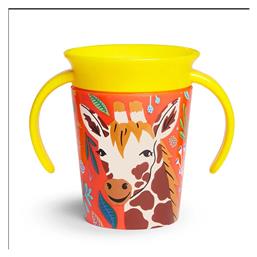 Munchkin Παιδικό Ποτηράκι Miracle 360° Wildlove Sippy Cup από Πλαστικό Κίτρινο 177ml