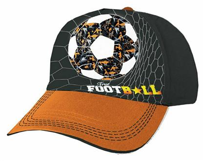 Must Παιδικό Καπέλο Jockey Υφασμάτινο Μαύρο με Πορτοκαλί Γείσο