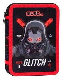 Must Team Glitch Κασετίνα Γεμάτη Μαύρη