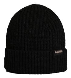 Napapijri Beanie Ανδρικός Σκούφος με Rib Πλέξη σε Μαύρο χρώμα NP0A4GK8041 από το Zakcret Sports