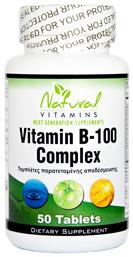 Natural Vitamins Vitamin B Complex Βιταμίνη 100mg 50 ταμπλέτες