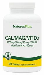 Nature's Plus Bone Support Cal/Mag/Vit D3 with Vitamin K2 90 ταμπλέτες από το Pharm24