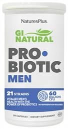 Nature's Plus GI Natural Probiotic Men με Προβιοτικά και Πρεβιοτικά 30 κάψουλες από το Pharm24