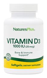 Nature's Plus Vitamin D3 Βιταμίνη για το Ανοσοποιητικό 1000iu 30 μαλακές κάψουλες