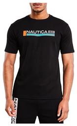 Nautica Ανδρικό T-shirt Τιρκουάζ με Στάμπα