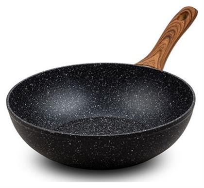 Nava Nature Stone 28cm Wok Αλουμινίου με Αντικολλητική Επίστρωση