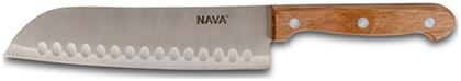 Nava Terrestrial Μαχαίρι Santoku από Ανοξείδωτο Ατσάλι 17cm 10-058-053