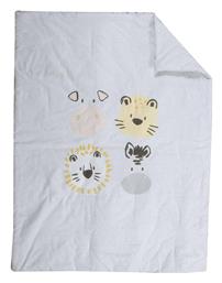 Nef-Nef Homeware Animal Way Βρεφικό Κουβερλί Βαμβακερό Εκρού 110x140cm