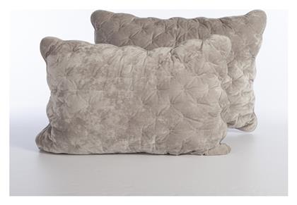Nef-Nef Homeware Διακοσμητική Μαξιλαροθήκη Priver από Βελούδο Grey 52x72εκ. (Διάφορα Χρώματα)