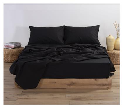 Nef-Nef Homeware Ημίδιπλο 120x200+30εκ. με Λάστιχο Basic 1136-Black