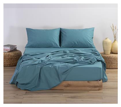 Nef-Nef Homeware Ημίδιπλο 120x200+30εκ. με Λάστιχο Basic Dusty Petrol