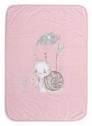 Nef-Nef Homeware Κουβέρτα Αγκαλιάς & Λίκνου Cute Snail Pink 75x100εκ.