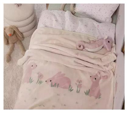 Nef-Nef Homeware Κουβέρτα Κούνιας Country Bunny Βελουτέ Πολύχρωμο 100x140εκ.