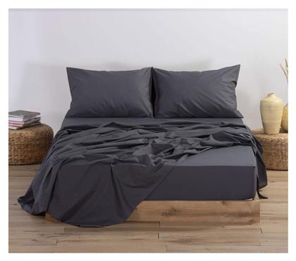 Nef-Nef Homeware Μονό 100x200+30εκ. με Λάστιχο Basic 727 Dark Grey