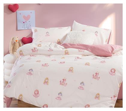 Nef-Nef Homeware Our Princess Σετ Παιδική Παπλωματοθήκη Μονή με Μαξιλαροθήκη Cream 160x240εκ.