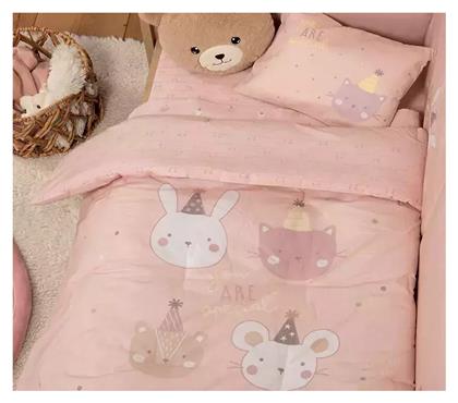 Nef-Nef Homeware Πάπλωμα Κούνιας Βαμβακερό Special Party Ροζ 110x140cm