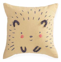 Nef-Nef Homeware Παιδικό Διακοσμητικό Μαξιλάρι Cute Hedgehog Κίτρινο Μ35xΥ35εκ. από το Aithrio