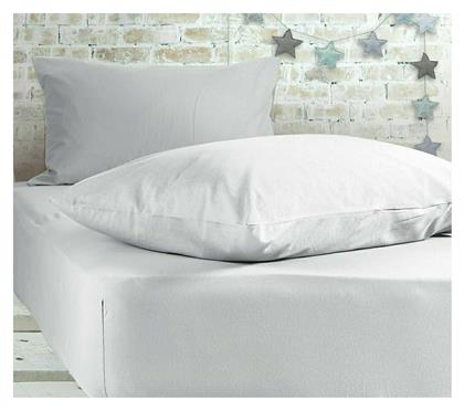 Nef-Nef Homeware Σεντόνι King Size με Λάστιχο 180x200+35εκ. Jersey 200 White