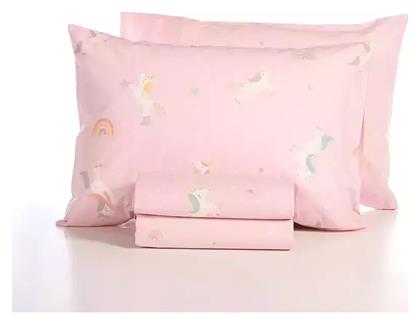 Nef-Nef Homeware Σετ Μονά Unicorns Style Ροζ 170x260cm