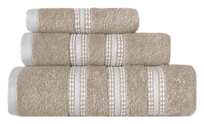 Nef-Nef Homeware Σετ Πετσέτες Μπάνιου 3τμχ Promise Beige Βάρους 480gr/m²