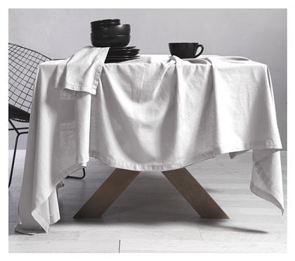 Nef-Nef Homeware Τραπεζομάντηλο Λινό Cotton-Linen White 150x300εκ.