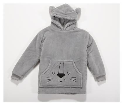Nef-Nef Homeware Βρεφικό Πόντσο-Μπουρνούζι με Κουκούλα Sleeping Lion Grey