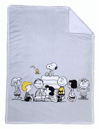 Nef-Nef Κουβέρτα Κούνιας Peanuts Forever Γκρι 75x110εκ.