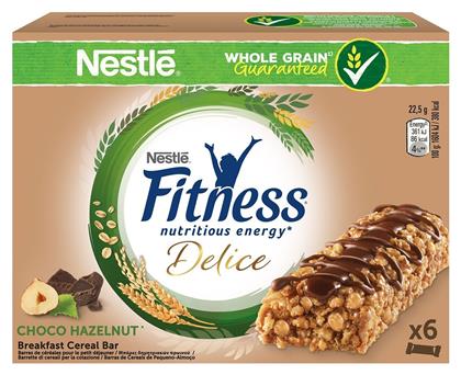 Nestle Fitness Delice Μπάρα Δημητριακών με Chocolate & Hazelnut (6x22.5gr) 135gr Κωδικός: 15724596