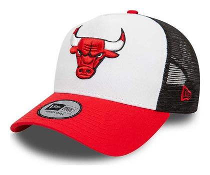 New Era Adult 9forty Nba Chicago Bulls Trucker Cap Άσπρο Κόκκινο 60503487 New Era από το Zakcret Sports