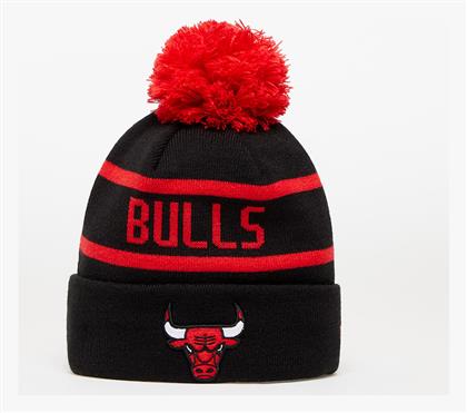 New Era Chicago Bulls Jake Pom Pom Beanie Ανδρικός Σκούφος Πλεκτός σε Μαύρο χρώμα από το Z-mall