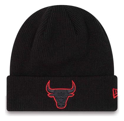 New Era Chicago Bulls Neon Beanie Ανδρικός Σκούφος με Rib Πλέξη σε Μαύρο χρώμα