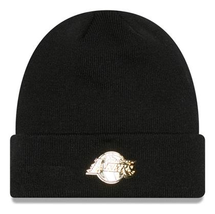 New Era Metallic Badge Cuff Loslak Beanie Ανδρικός Σκούφος Πλεκτός σε Μαύρο χρώμα από το Zakcret Sports