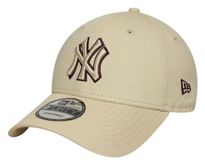 New Era Mlb Ny Yankees Team Outline 9forty Adj Cap Light Beige