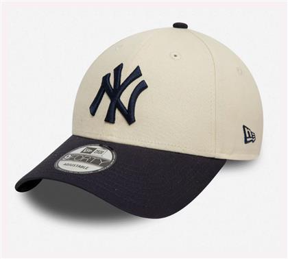 New Era New York Yankees Colour Block Cream 9forty Adjustable Cap 60595215 One Size Beige Red Light Brown