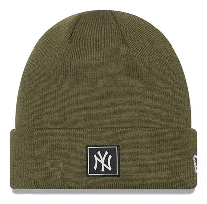 New Era York Yankees Team Beanie Ανδρικός Σκούφος Πλεκτός σε Χακί χρώμα