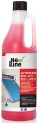 New Line Antifreeze Red -12°C + 102°C Αντιψυκτικό Υγρό Ηλιακού Θερμοσίφωνα 1lt