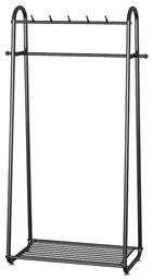 Next Κρεμάστρα Δαπέδου από Μέταλλο Μαύρη 80x35x174cm