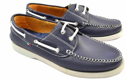 Nicon Footwear Co. 12 Δερμάτινα Ανδρικά Boat Shoes σε Μπλε Χρώμα